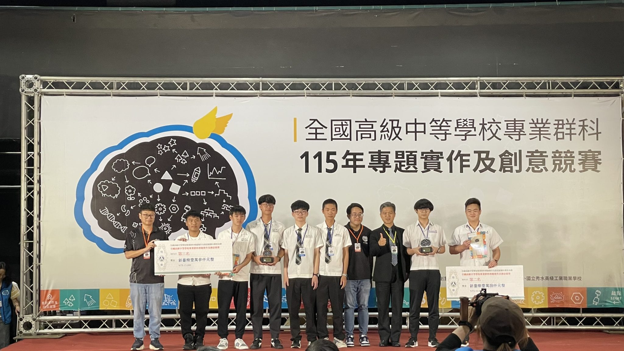 榮譽實習處115年專題實作及創意競賽決賽,本校榮獲電機與電子群專題組第三名、創意組佳作 – 國立嘉義高級工業職業學校